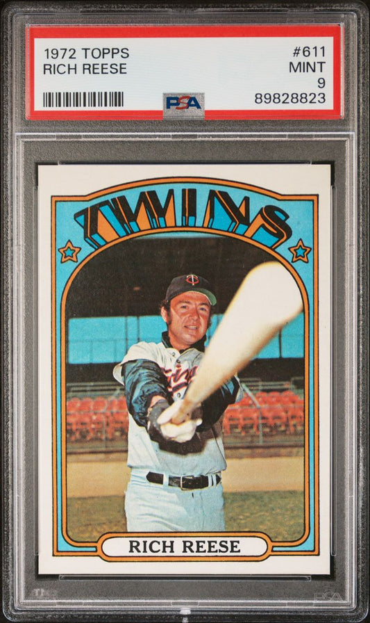 1972 Topps Baseball #611 - Rich Reese - PSA 9 - MINT