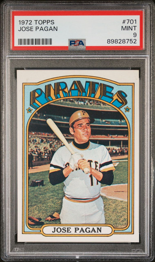 1972 Topps Baseball #701 - Jose Pagan - PSA 9 - MINT