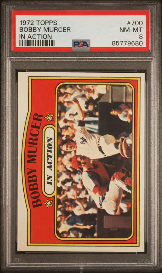 1972 Topps Baseball #700 - Bobby Murcer IA - PSA 8 - NMMT