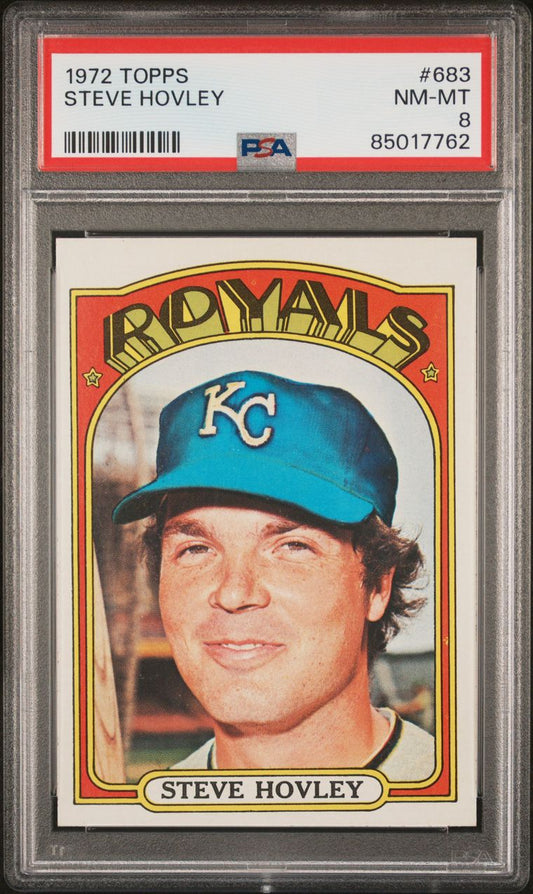 1972 Topps Baseball #683 - Steve Hovley - PSA 8 - NMMT