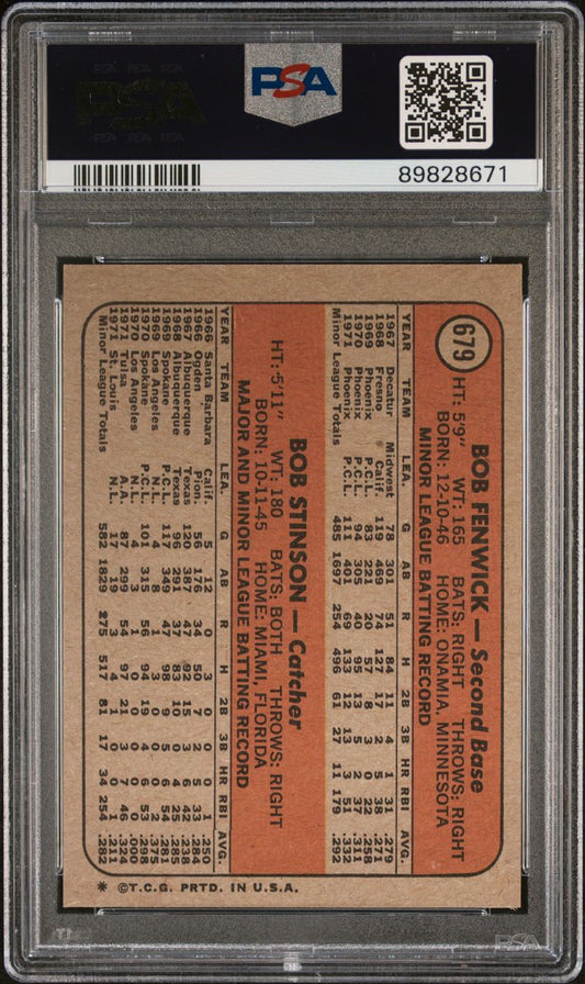 1972 Topps Baseball #679 - Astros 1972 Rookie Stars - PSA 9 - MINT