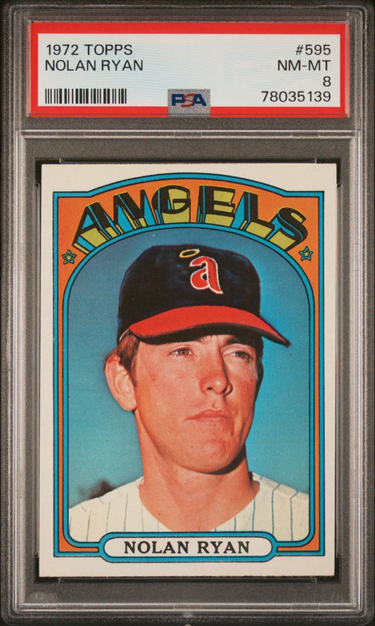 1972 Topps Baseball #595 - Nolan Ryan - PSA 8 - NMMT