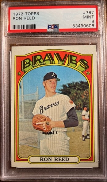 1972 Topps Baseball #787 - Ron Reed - PSA 9 - MINT