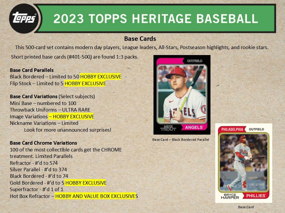 2023 Topps Heritage Baseball - Factory Sealed Hobby Box - 24 Packs