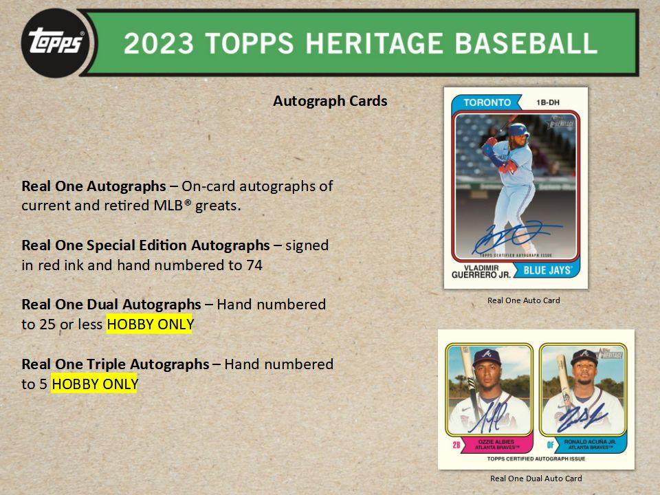 2023 Topps Heritage Baseball - Factory Sealed Hobby Box - 24 Packs