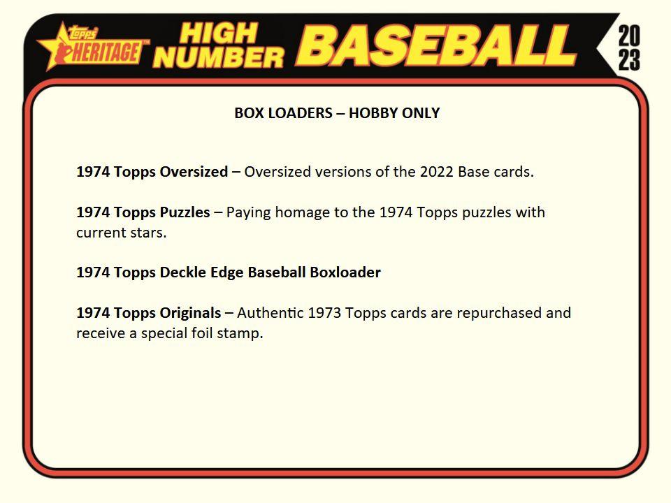 2023 Topps Heritage Baseball High Number - Factory Sealed Hobby Box - 24 Packs