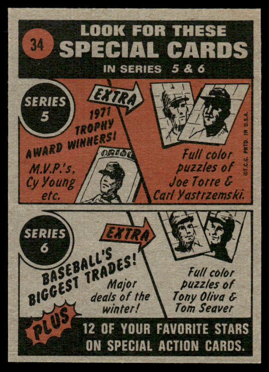 1972 Topps Baseball #34 - Billy Martin IA - EXMT