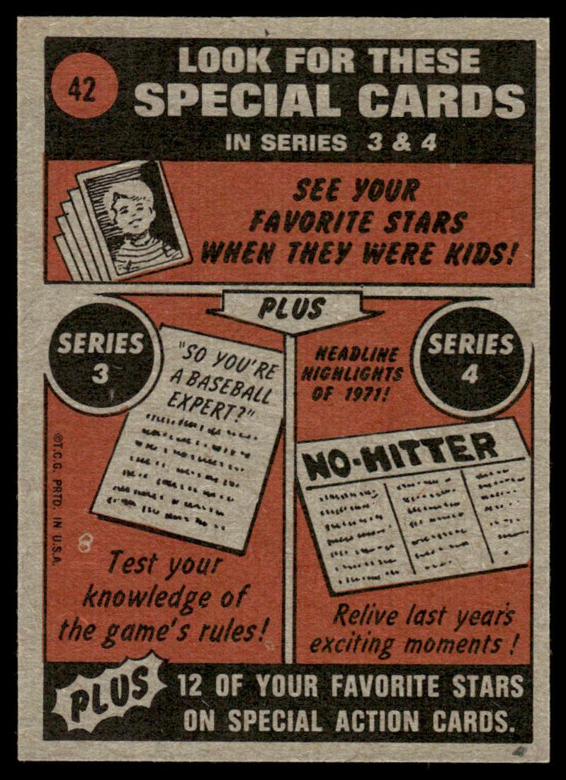 1972 Topps Baseball #42 - Tommy Davis IA - NM