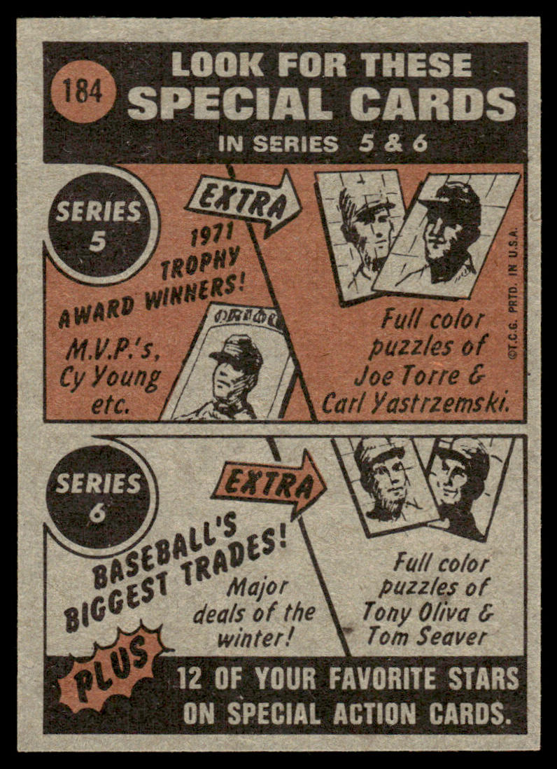 1972 Topps Baseball #184 - Bill Melton IA - EXMT