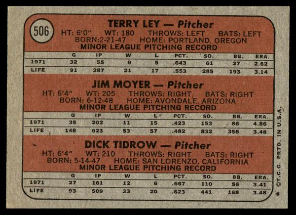1972 Topps Baseball #506 - Indians 1972 Rookie Stars - EXMT