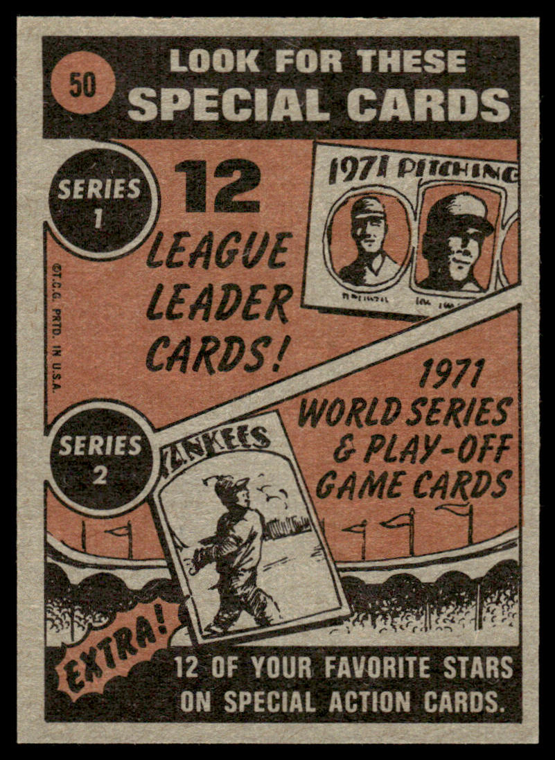 1972 Topps Baseball #50 - Willie Mays IA - EXMT