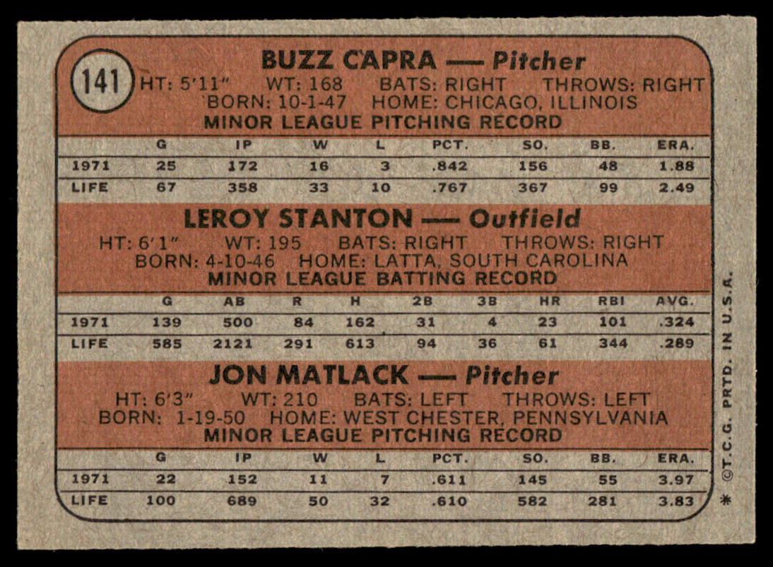 1972 Topps Baseball #141 - Mets 1972 Rookie Stars RC - NM