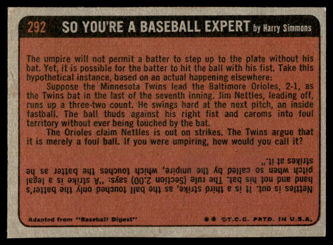 1972 Topps Baseball #292 - Hal McRae IA - EXMT