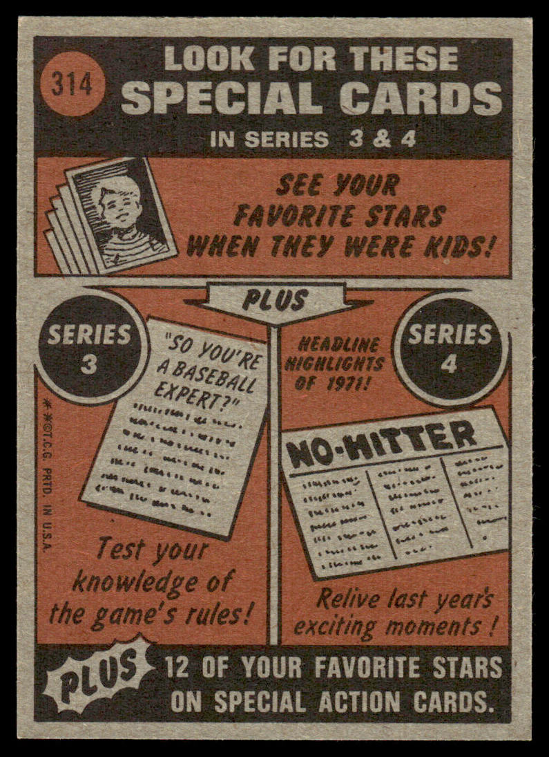 1972 Topps Baseball #314 - Luis Aparicio IA - EXMT