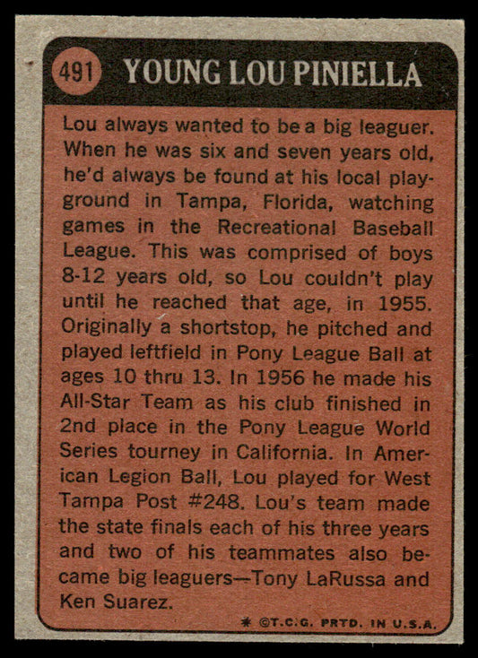 1972 Topps Baseball #491 - Lou Piniella KP - EX