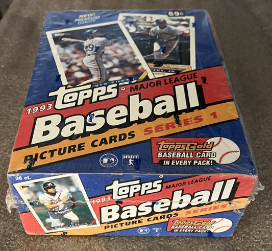 1993 Topps Baseball Series 1 - Factory Sealed Retail Box - 36 Packs