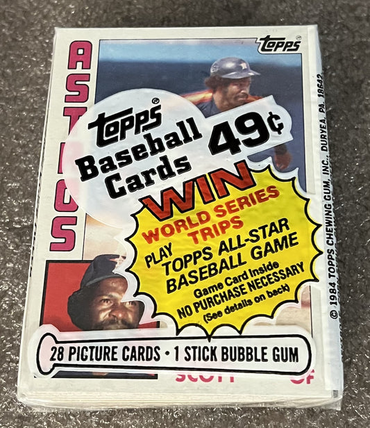 1984 Topps Baseball - Unopened Cello Pack - 28 Cards