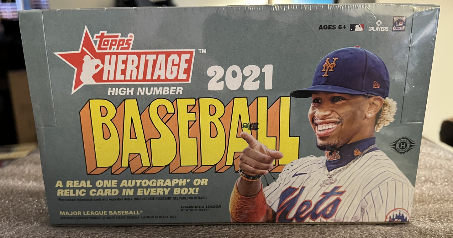 2021 Topps Heritage Baseball High Number - Factory Sealed Hobby Box - 24 Packs