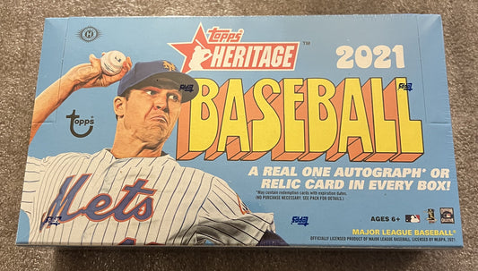 2021 Topps Heritage Baseball - Factory Sealed Hobby Box - 24 Packs