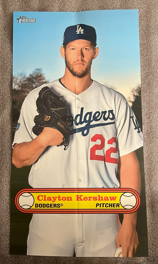 2021 Topps Heritage '72 Baseball Poster #BPB-CK - Clayton Kershaw