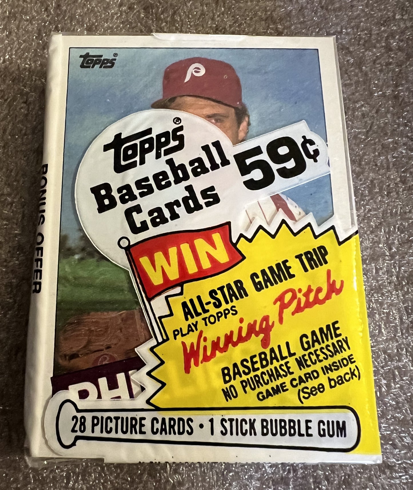1985 Topps Baseball - Unopened Cello Pack - 28 Cards