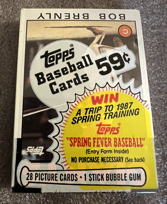1986 Topps Baseball - Unopened Cello Pack - 28 Cards