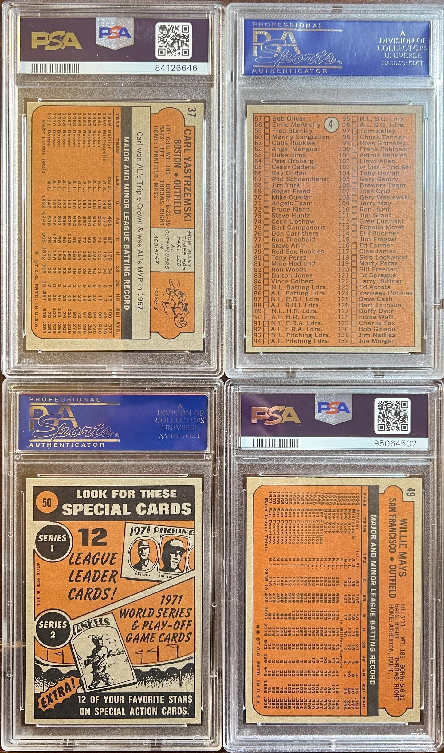 1972 Topps Baseball Complete Set - NM AVG w 74 Graded - Fisk RC Aaron Ryan Mays
