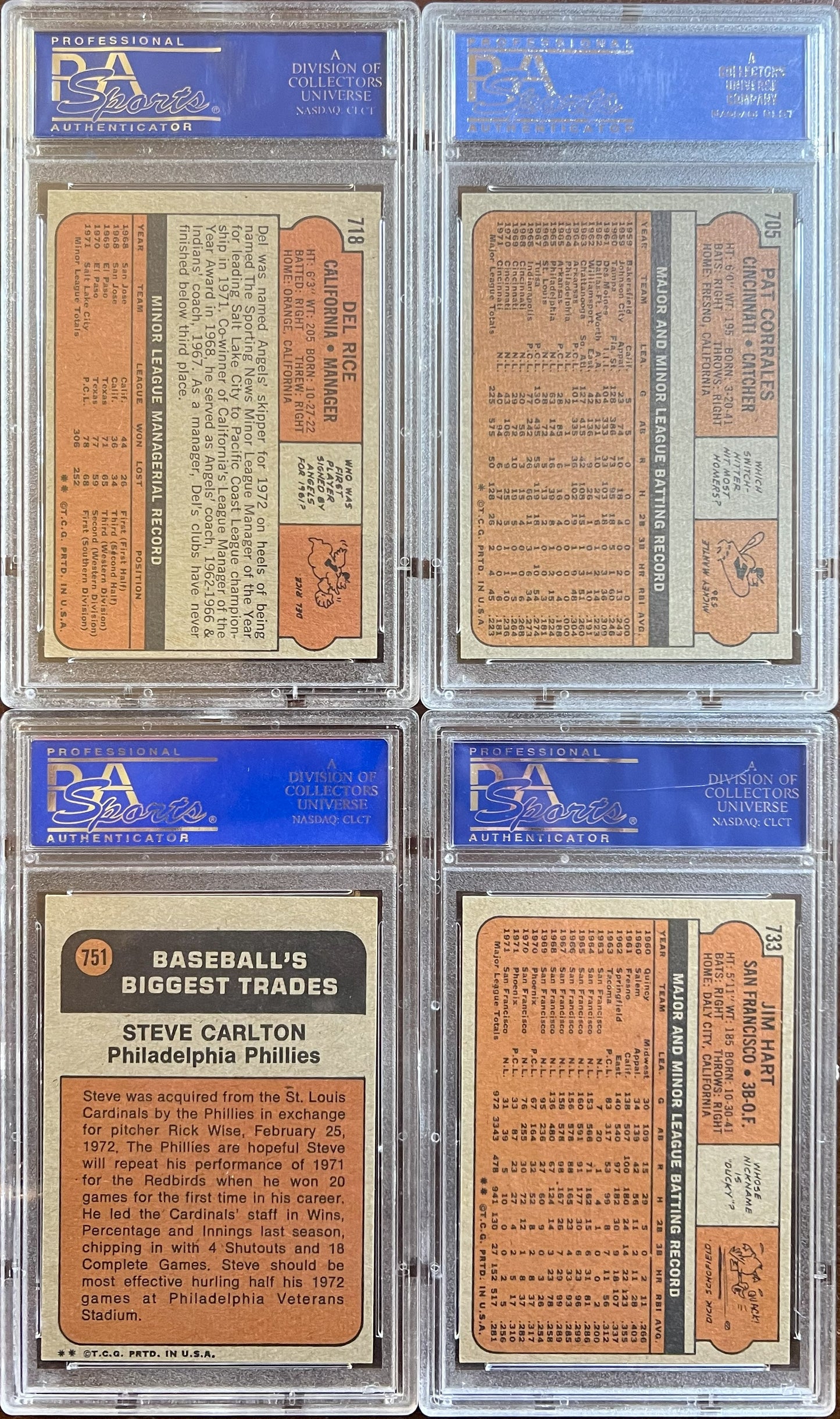 1972 Topps Baseball Complete Set - NM AVG w 74 Graded - Fisk RC Aaron Ryan Mays