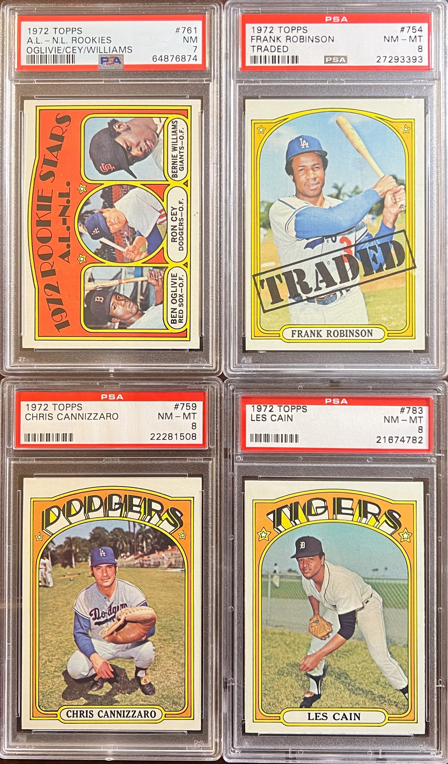 1972 Topps Baseball Complete Set - NM AVG w 74 Graded - Fisk RC Aaron Ryan Mays