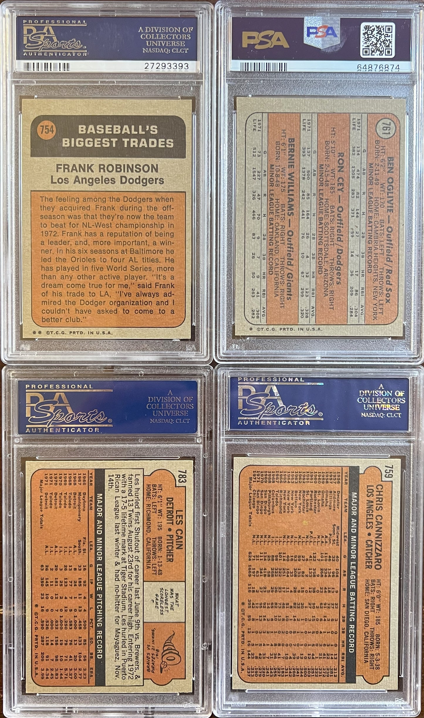1972 Topps Baseball Complete Set - NM AVG w 74 Graded - Fisk RC Aaron Ryan Mays