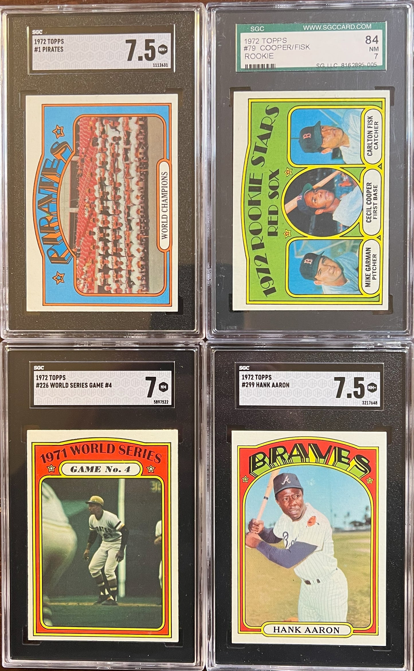 1972 Topps Baseball Complete Set - NM AVG w 74 Graded - Fisk RC Aaron Ryan Mays