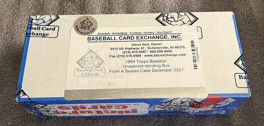 1984 Topps Baseball Vending Box - BBCE FASC - 500 Cards