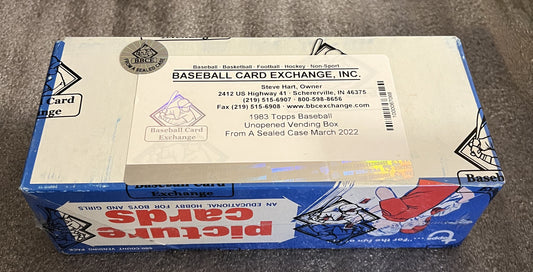 1983 Topps Baseball Vending Box - BBCE FASC - 500 Cards