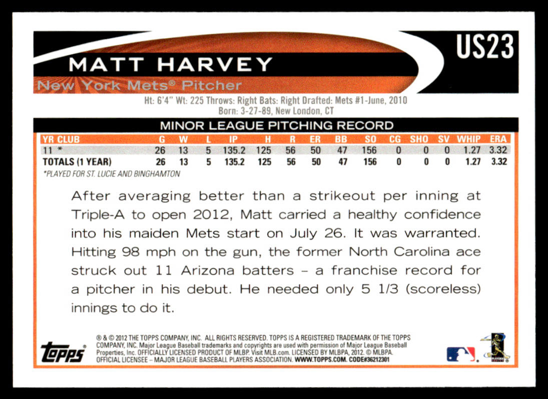 2012 Topps Baseball Complete Base Set + 661 + Update