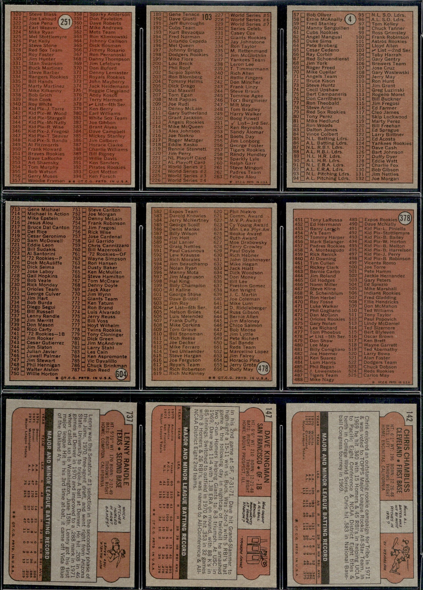 1972 Topps Baseball Complete Set - EXMT AVG w 10 Graded - Fisk RC Aaron Ryan Mays