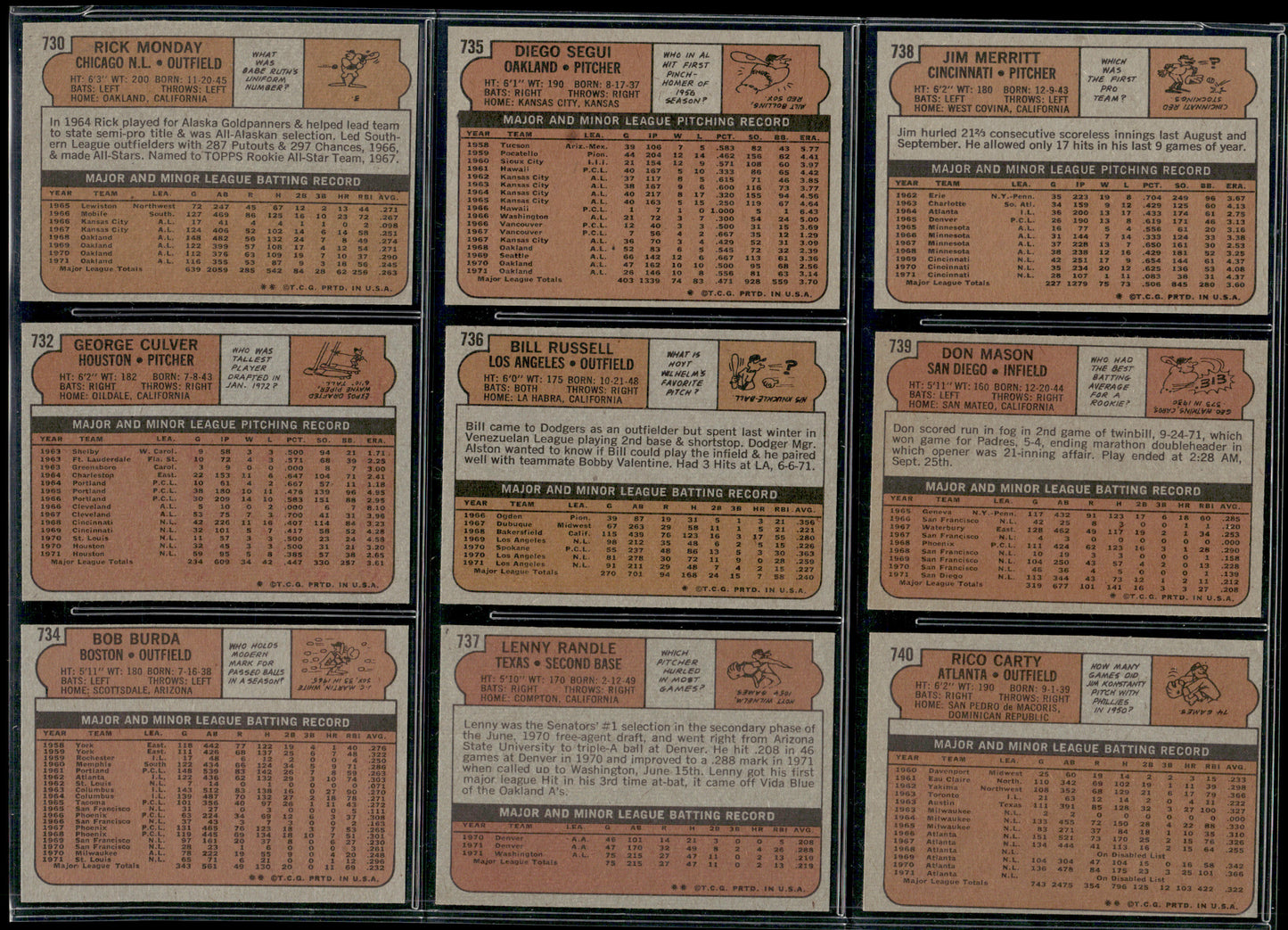 1972 Topps Baseball Complete Set - NM AVG w 74 Graded - Fisk RC Aaron Ryan Mays