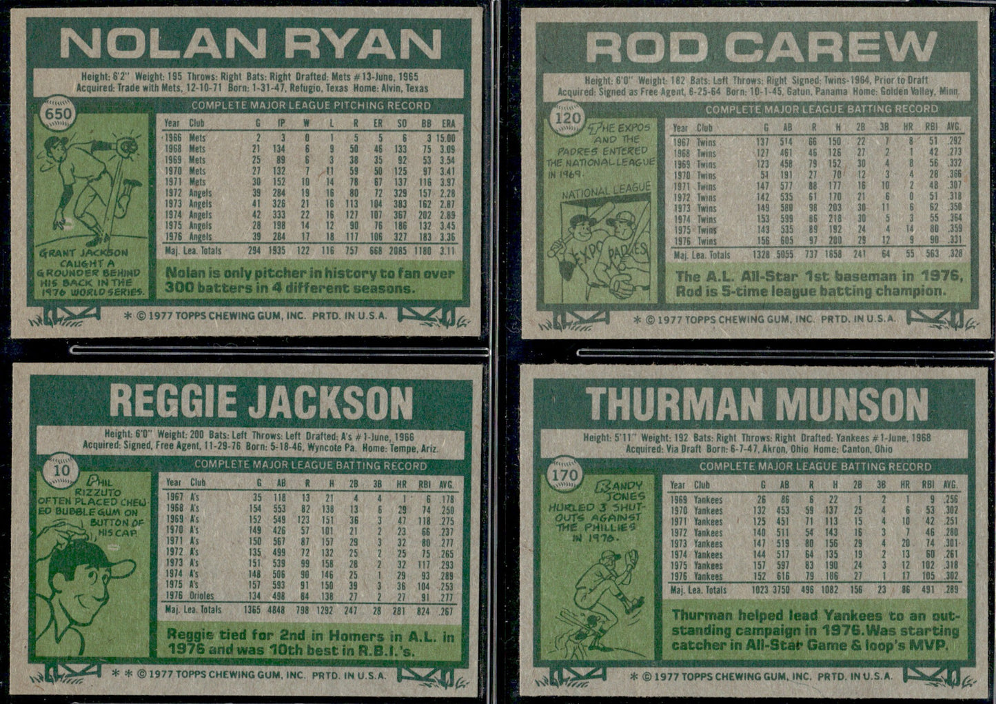 1977 Topps Baseball Complete Set - EXMT+ AVG - Dawson RC Ryan Brett Rose