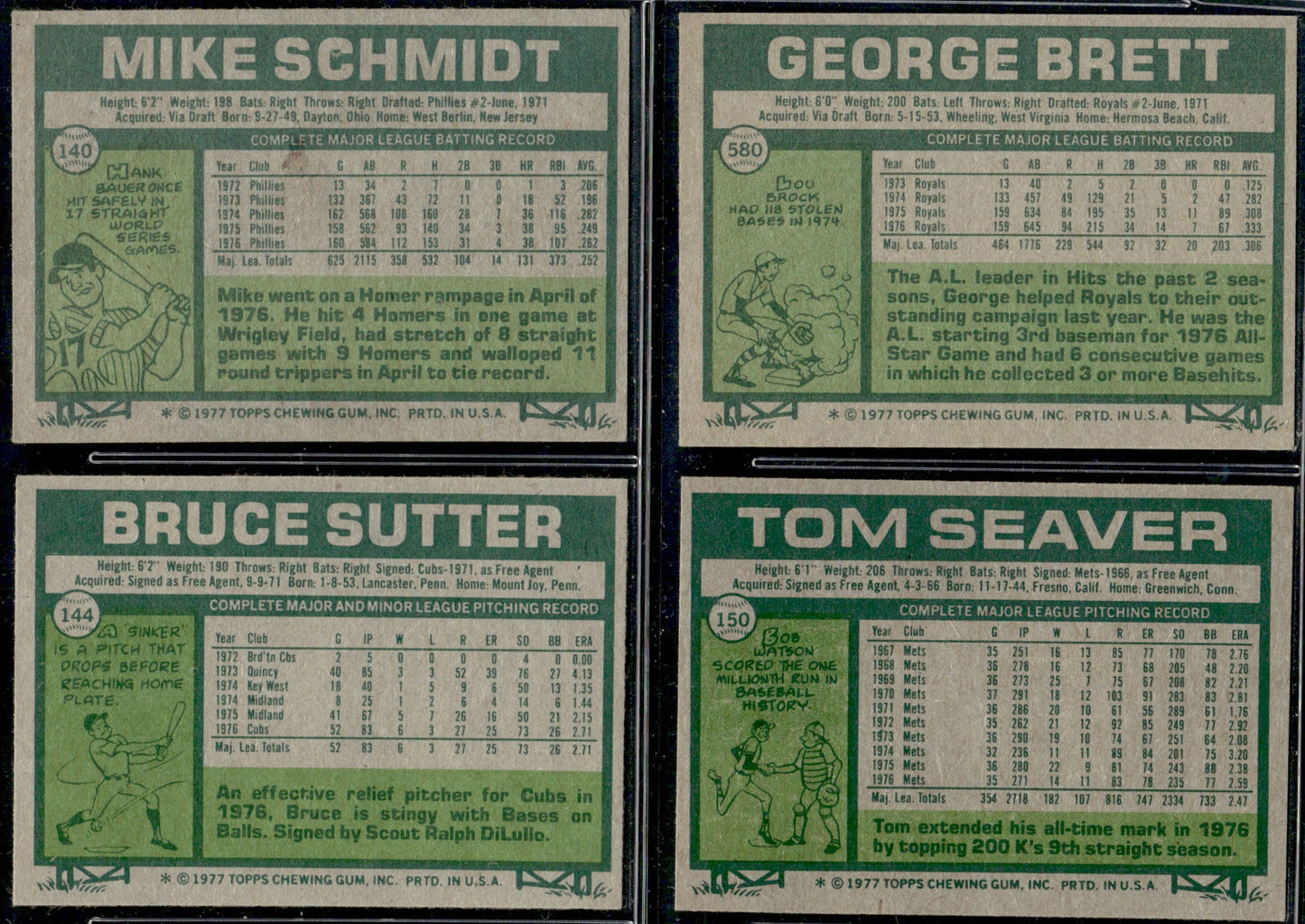 1977 Topps Baseball Complete Set - EXMT+ AVG - Dawson RC Ryan Brett Rose