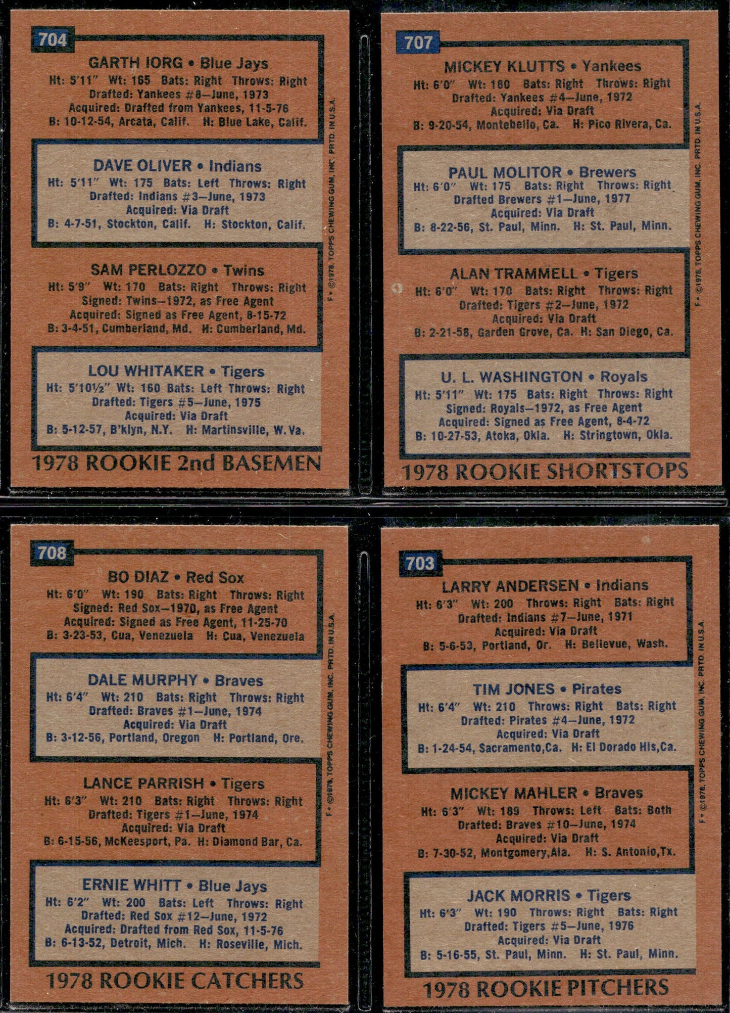 1978 Topps Baseball Complete Set Vending! - NM AVG - Murray Molitor RC Ryan