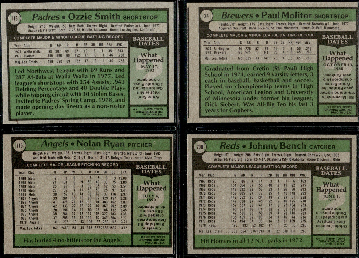 1979 Topps Baseball Complete Set Vending! - NM AVG - Smith RC Ryan