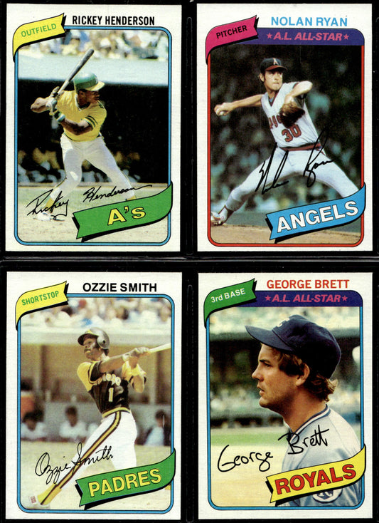 1980 Topps Baseball Complete Set Vending! - NM AVG - Henderson RC Ryan