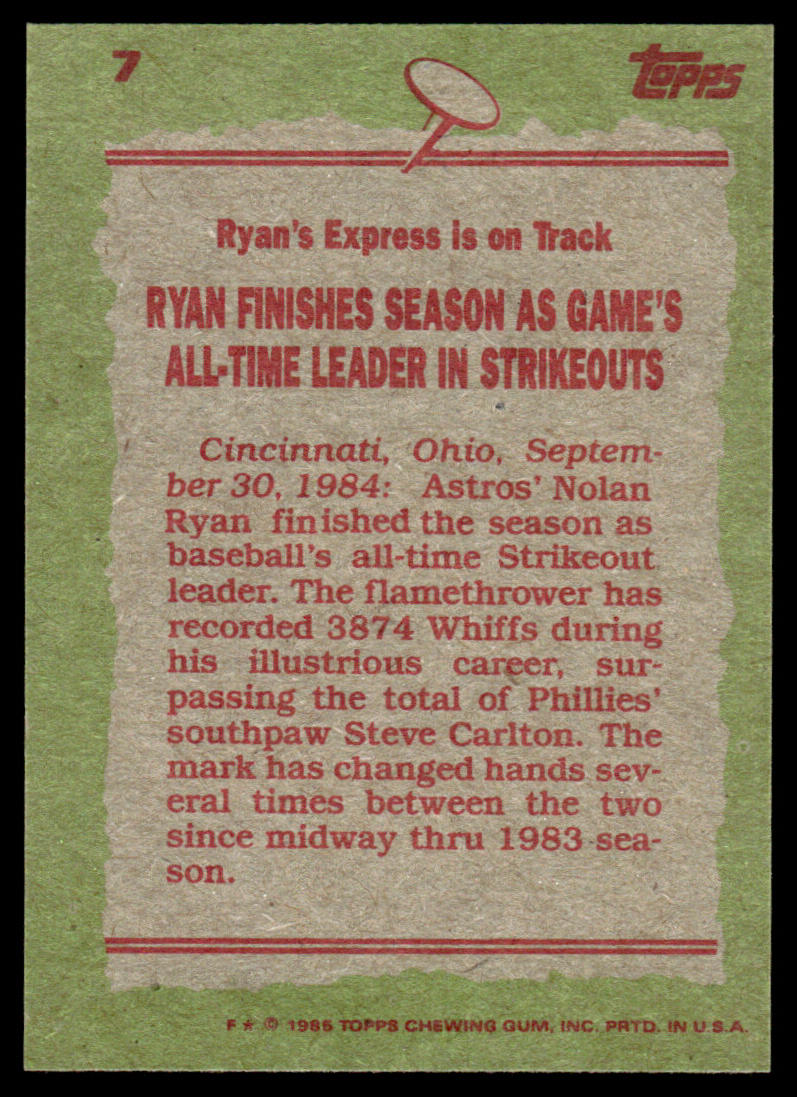 1985 Topps Baseball Complete Set Vending! - McGwire Clemens Puckett RC PSA 8