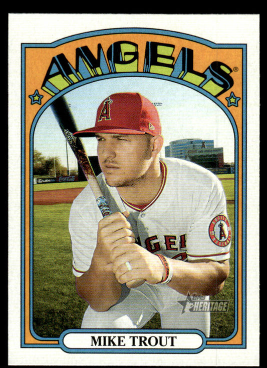 2021 Topps Heritage #88 #90 #169 #170 - Mike Trout - Lot of 4