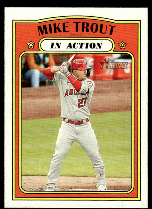 2021 Topps Heritage #88 #90 #169 #170 - Mike Trout - Lot of 4