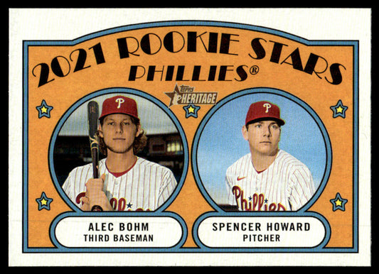 2021 Topps Heritage #11 #12 - Alec Bohm RC - Lot of 2