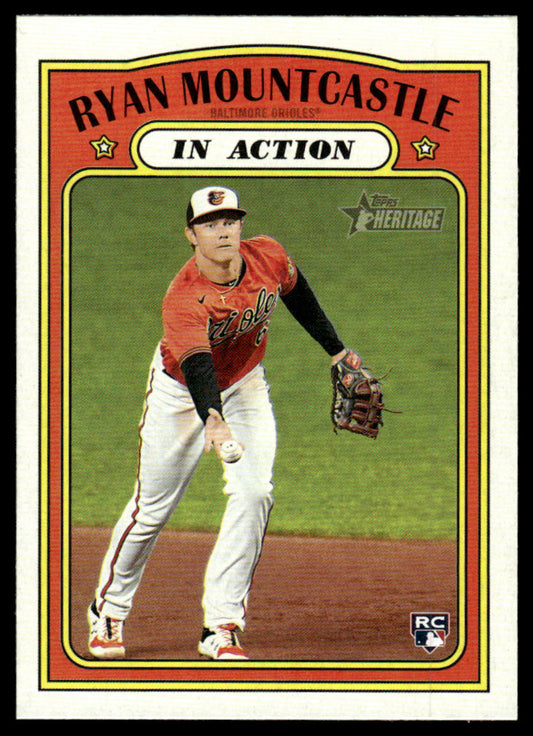 2021 Topps Heritage #149 #185 #186 - Ryan Mountcastle RC - Lot of 3