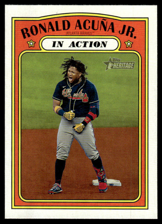 2021 Topps Heritage #299 #300 - Ronald Acuna Jr - Lot of 2