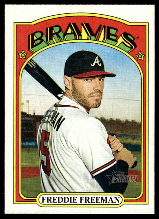 2021 Topps Heritage #39 #40 #85 #87 - Freddie Freeman - Lot of 4