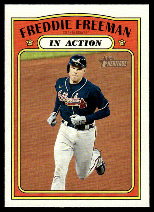 2021 Topps Heritage #39 #40 #85 #87 - Freddie Freeman - Lot of 4