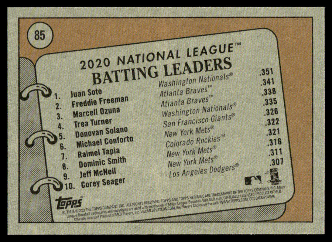 2021 Topps Heritage #39 #40 #85 #87 - Freddie Freeman - Lot of 4
